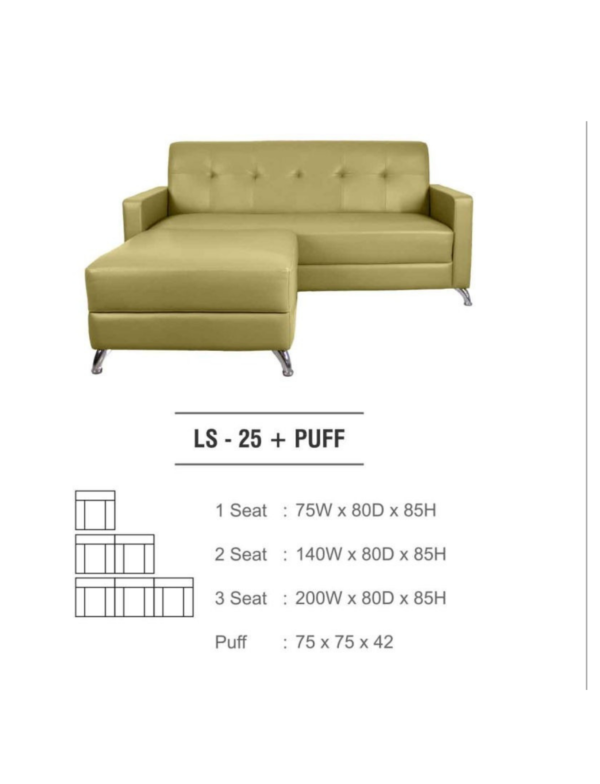 Sofa Kantor Gresco LS-25 + PUFF